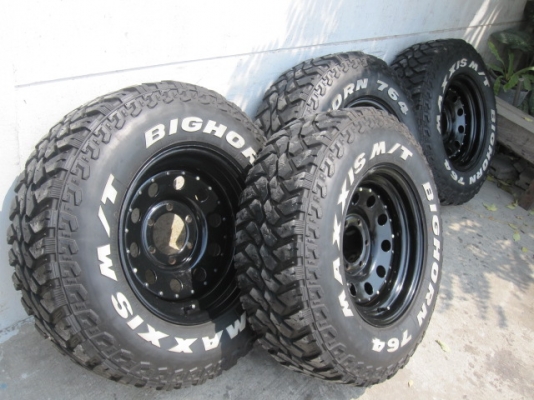 ขายกระทะเหล็ก 16 + ยาง 2 ชุด