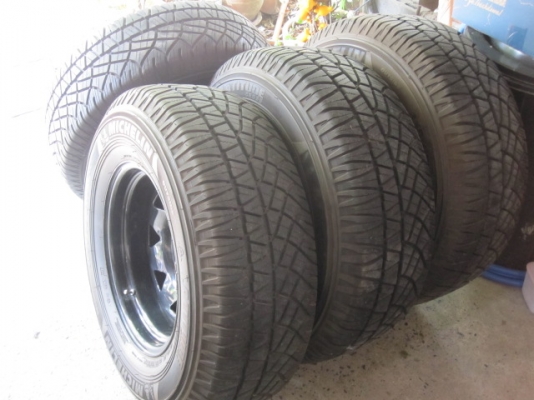 ขายกระทะเหล็ก 16 + ยาง 2 ชุด