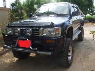 ขายกระบะยกสูง 4 ประตู เครื่องเบนซิล Nissan KA24 LPG หัวฉีด ประหยัด 199,000 ฿ 085-178-9876 ครับ