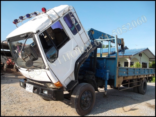 ขายด่วน รถบรรทุก 6 ล้อ MITSUBISHI FK455 160 แรง ติดเครน TADANO 3.5 ตัน 4 ปลอก ท้อง V สภาพสวยพร้อมใช้ ราคาสุดคุ้ม