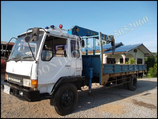 ขายด่วน รถบรรทุก 6 ล้อ MITSUBISHI FK455 160 แรง ติดเครน TADANO 3.5 ตัน 4 ปลอก ท้อง V สภาพสวยพร้อมใช้ ราคาสุดคุ้ม