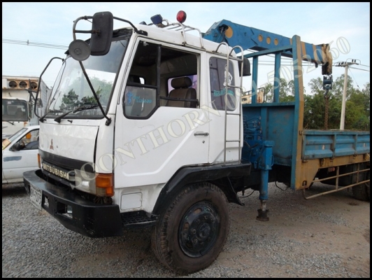 ขายด่วน รถบรรทุก 6 ล้อ MITSUBISHI FK455 160 แรง ติดเครน TADANO 3.5 ตัน 4 ปลอก ท้อง V สภาพสวยพร้อมใช้ ราคาสุดคุ้ม