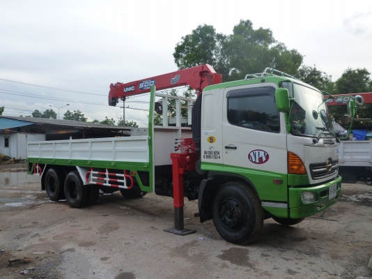 บริการให้เช่ารถบรรทุก 6 ล้อ 10 ล้อติดเครน 5 ตัน รถเครน 25ตัน