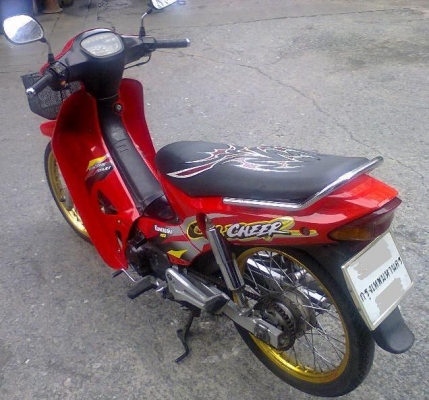 ขายKawasaki Cheer 112cc สตารท์มือ สีแดง จดทะเบียนปี45 พรบ.หมด ก.พ.56 ขายKawasaki Cheer 112cc สตารท์มือ สีแดง จดทะเบียนปี45 พรบ.หมด ก.พ.56