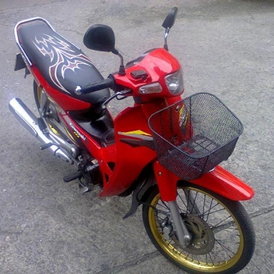 ขายKawasaki Cheer 112cc สตารท์มือ สีแดง จดทะเบียนปี45 พรบ.หมด ก.พ.56 ขายKawasaki Cheer 112cc สตารท์มือ สีแดง จดทะเบียนปี45 พรบ.หมด ก.พ.56