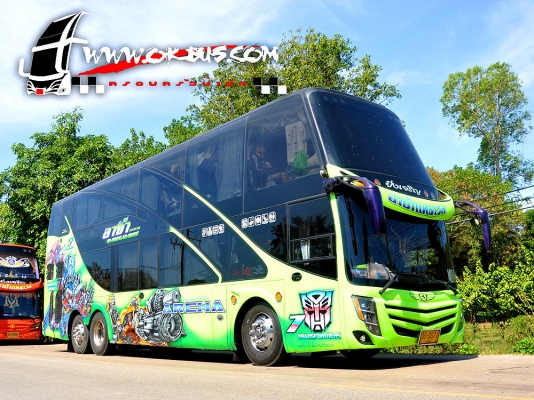 รถปรับอากาศ 2 ชั้น จำนวนมาก