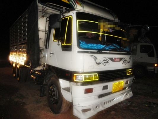 HINO  227  เปลี่ยนหัวเป็นสิงห์ไฮเทค สองเพลา  หางพ่วงสองเพลาไม่ดั้ม