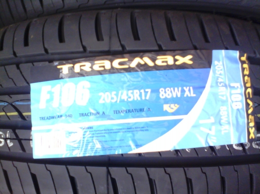 ยาง 205 45 17 TRACMAX F 106 ราคาเพียงเส้นละ 2000 บาทเท่านั้น ยางใหม่ ๆ ครับ .. ยาง 205 45 17 TRACMAX F 106 ราคาเพียงเส้นละ 2000 บาทเท่านั้น ยางใหม่ ๆ ครับ ..