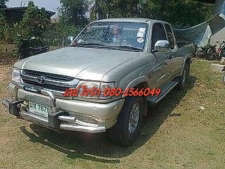 ***ขายแล้วครับขอบคุณ Truck2hand ขายกระบะแค็ป TOYOTA HILUX TIGER 2.5 D4D Common rail ปี45/02 เครื่องเดิมเกียร์เดิม เครื่องอ่อน ขับเกิน 60กม/ชม.มีวูบ เกียร์ดี หน้า-หลังเดิมไม่เคยชนหนัก สีสันมีเคลียร์มาบางจุด ล้อแม็ก พื้นปูกระบะ ยางดี4เส้น ภายในสวยคอนโซลครบ
