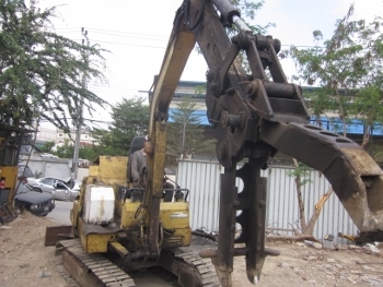 - ขาย- รถแบคโฮ รถขุด YANMAR B37 พร้อมหัวคีบไม้ คีบเหล็ก มือสองเก่าญี่ปุ่น  พร้อมใช้งาน