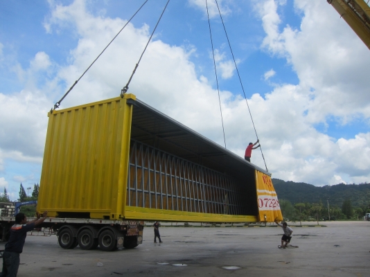 มีตู้คอนเทนเนอร์ ผ้าใบเปิดข้าง=>ให้เช่า 15,000 ต่อเดือน