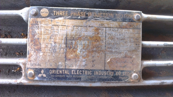 Sell> ขายมอเตอร์มือสอง Mitsubishi 3 เฟส 15 แรง 1,450 รอบ เดินนิ่ม นครปฐมครับ