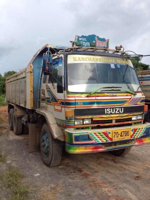 10ล้อดั้ม ISUZU ROCK 240 ปี 33 (หัวขาวแลบลาย)ดั้มมิเนียม