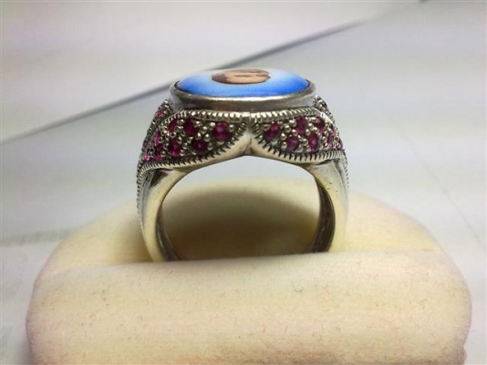 แหวนเงินล้อมทับทิมแท้หน้าเสด็จพ่อ ร 5 แหวนเงินล้อมทับทิมแท้หน้าเสด็จพ่อ ร 5