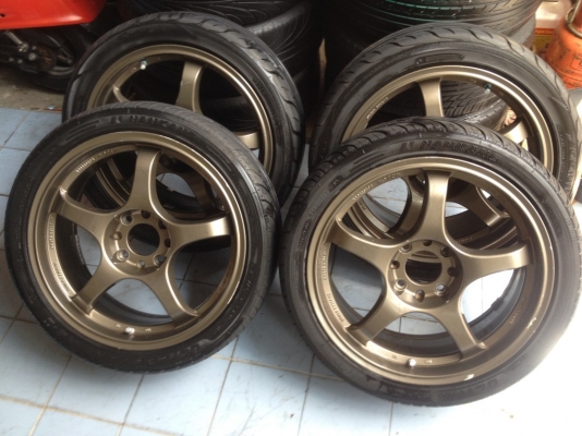 ล้อแท้ยุ่น a-tech monoblockขอบ17หน้า7หลัง8อ๊อฟ35 4รู114