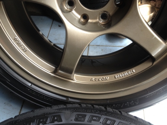 ล้อแท้ยุ่น a-tech monoblockขอบ17หน้า7หลัง8อ๊อฟ35 4รู114