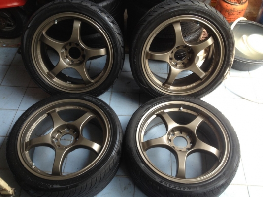 ล้อแท้ยุ่น a-tech monoblockขอบ17หน้า7หลัง8อ๊อฟ35 4รู114