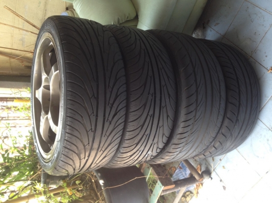 ล้อแท้ยุ่น a-tech monoblockขอบ17หน้า7หลัง8อ๊อฟ35 4รู114