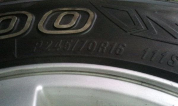 ล้อเดิม/ยางBRAVO 245-70-16 ปี12 สดทั้งคู่