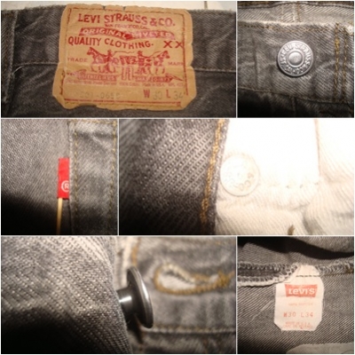 # 9781 # ยีนส์ Levi's 501 สีดำเทา ผ้าทราย ของแท้ มือสอง เอว 31นิ้วครึ่ง ยาว 31นิ้วครึ่ง ก้านดำ แป๊กเงิน made in usa