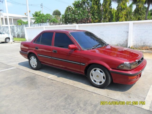 ขายรถโตโยต้า โคโรล่า ปี90 เครื่อง1.3 เกียร์ธรรมดา ภายในสวยๆ เดิมๆ สะอาด วิทยุCD แอร์เย็น ภายนอกสีเต็มเงา มีริ้วรอยบ้าง รถขับดี ประหยัดครับ ขายถูกครับ