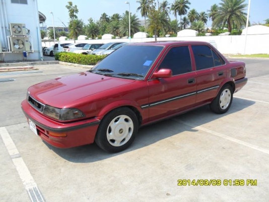 ขายรถโตโยต้า โคโรล่า ปี90 เครื่อง1.3 เกียร์ธรรมดา ภายในสวยๆ เดิมๆ สะอาด วิทยุCD แอร์เย็น ภายนอกสีเต็มเงา มีริ้วรอยบ้าง รถขับดี ประหยัดครับ ขายถูกครับ