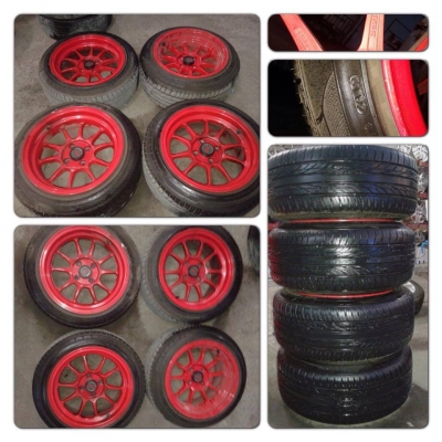 ขายแม็กซ์มือ2 Ray RF 1 ขอบ15 น-8 ล-9+ ยางปี12 ราคา13,500 บาทถูก