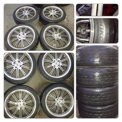 ขายแม็กมือ2ลาย W Work ขอบ17 4รู100 + ยางปี10 ราคา8,599 บาทถูก