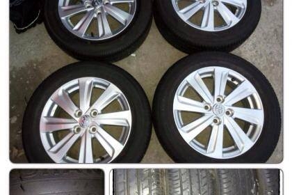 ขายล้อแม็กป้ายแดงToyota New 2013 ขอบ 15ยางป้ายแดงปี 14 ราคา 12,500 บ.ถูก