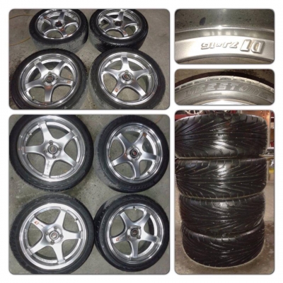 ขายล้อแม็กมือ2 Lenso project D1 ขอบ16 4 รู100 +ยางปี11 ราคา 9,500 บาทถูก