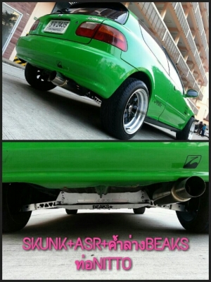 ขายCIVIC  EG เครื่องVTEC ค้ำล่างBEAKS ค้ำเสา C เฮสเดอร ลิ้นMUGEN ล้อWATANABEออฟลึกๆ