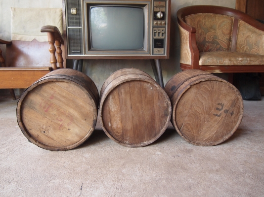 ถังตวงข้าวไม้สักโบราณ 20 ลิตร