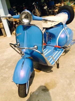 ขาย Vespa64 อินเดีย ทะเบียนพร้อมโอน สีฟ้ามุข เครื่องผ่าใหม่ ของแต่งสวยๆ ราคาแค่ 69,000 บาท