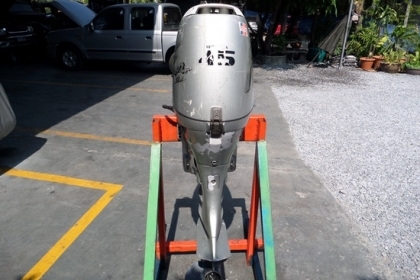 ขาย เครื่องเรือ HONDA 45 แรง 4 จังหวะสตาร์ทไฟฟ้านำเข้าจากญี่ปุ่น เครื่องยนต์ติดง่ายเดินดี ราคา 65,000