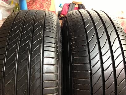 ขายยาง MICHELIN PRIMACY 3ST ปี3113,4113(1คู่) มีป่ะ 1เส้น ดอกยางสภาพเกือบ 100\% 215-60-16 ราคา 4,000