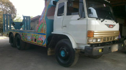 ขายรถสิบล้อเทเลอร์รถเกี่ยว HINO F18 เครื่อง HO7C - 185 แรง เบรกจิฟฟี่  2 เพลา ทะเบียนพร้อม