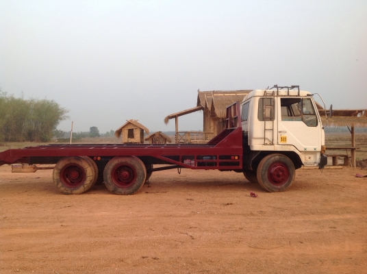 MITSUBISHI. FN215K. 10ล้อเพลาเดียวท้ายลากขึ้นแบคโฮทะเบียนพร้อมเครื่อง175แรง