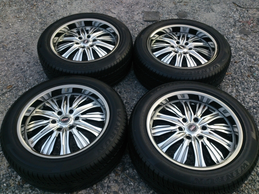 ขายแม็กขอบ20 6รู139 พร้อมยาง 265/50R20 ยางสัปดาห์ที่27 ปี12 ดอกยางสวยนิ่มลึกเท่ากันไม่ร้าวไม่แตกลายสภาพยาง 95\% จำนวน 1 ชุด