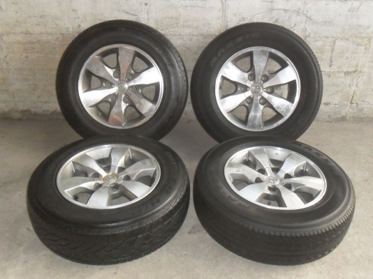 ล้อแม็ก 16นิ้ว 6รู วีโก้ ยาง215/70R16 สวยๆ 4 ล้อ ราคา 6900 บาท