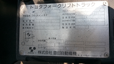 ขายด่วน!!! รถฟอล์คลิฟท์ TOYOTA 02-8FGL20 ซีเรียล 8FGL25-31835  ราคาพิเศษ นำเข้าจากญี่ปุ่น