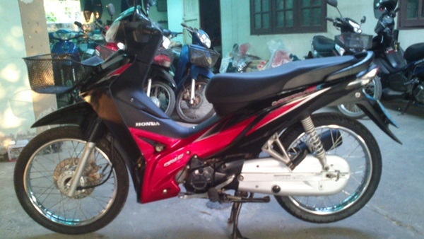 Honda wave 110i ดำแดงบังลมใหญ่ ดิสฯหน้า ปี54 เครื่องดีวิ่งน้อย