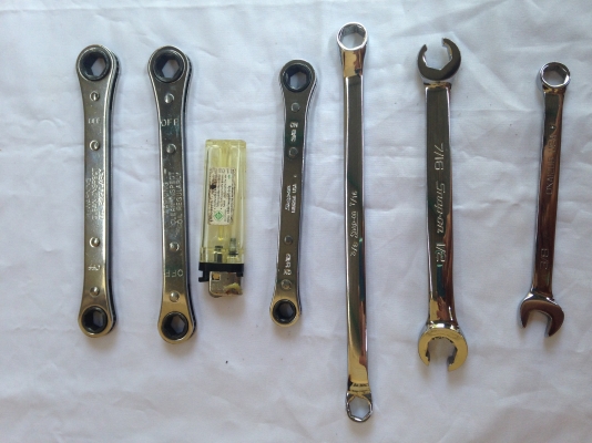 snap on wrench set mix  made in USA