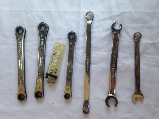 snap on wrench set mix  made in USA