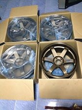 ขายล้อไหม่แกะกล่อง TE37 ขอบ18  5/114 หน้า9.5หลัง10.5 ราคาสดุดใจ
