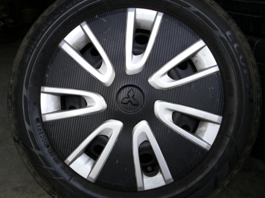 เหลือฝาครอบ ล้อกะทะมิตซูมิราจ ขอบ14 ฝาครอบแคปล่า เท่ห์เก๋ ไม่เหมือนใคร