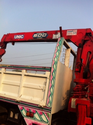 ISUZU เดกก้า 195 สองเพลา ติดเครน 5 ตัน 10 ล้อ