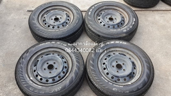 กะทะ15"5รู114 + ยาง Maxxis 205/70/15 ปี12 ดอกยางนิ่มๆสวยโคตรๆ