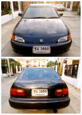 ขายซีวิคปี95 ติดแก๊ส แม็ก17* รถสวยหน้าหลังเดิม เอกสารพร้อมโอน ราคาถูกพร้อมใช้ครับ