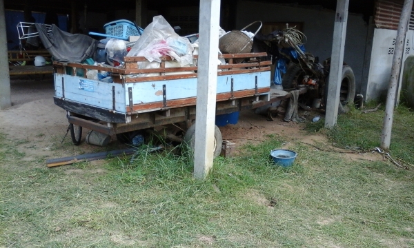 ขายรถ ไถนาเดินตามพร้อมพ่วงเปิดข้างได้ ใบไถครบรถไม่ได้ล้าง