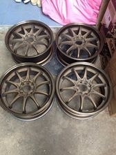 ขายล้อ CE28 ขอบ17 4/100  สีน้ำตาล ขอบชา สวยๆ 1ชุดครับ